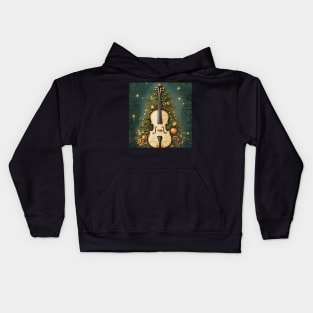 Vintage Hold To Light Christmas Tree With Violin Kids Hoodie